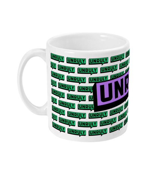 UNRULY Mug - Green/Purple Patterned Logo