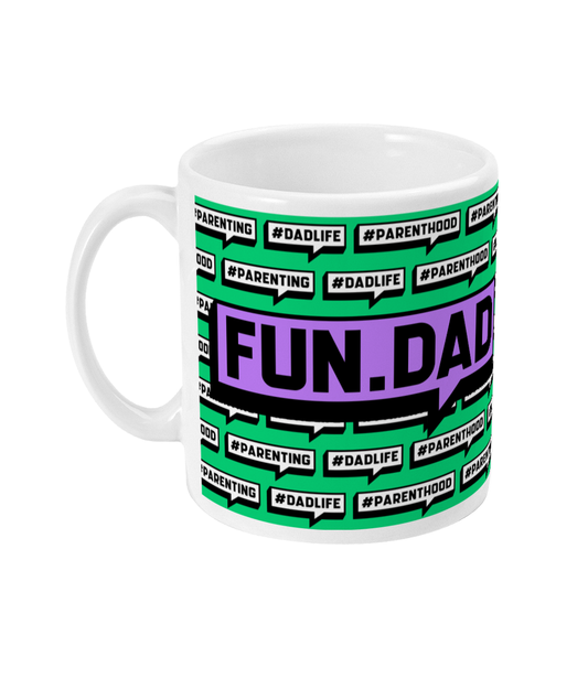FUN DAD Mug - Green/Purple Wide Logo