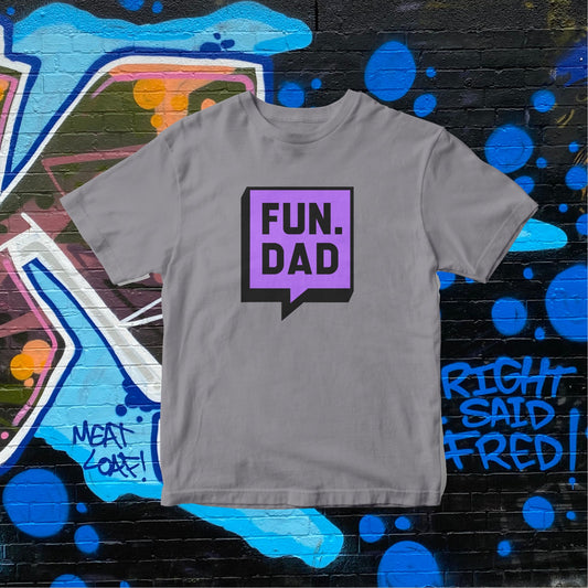 FUN DAD Tee - Boxed Purple Logo