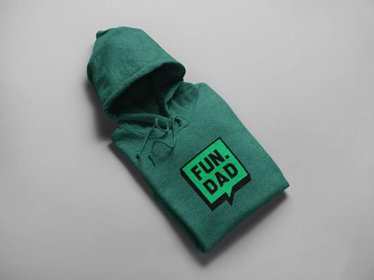 FUN DAD Hoodie - Green Boxed Logo