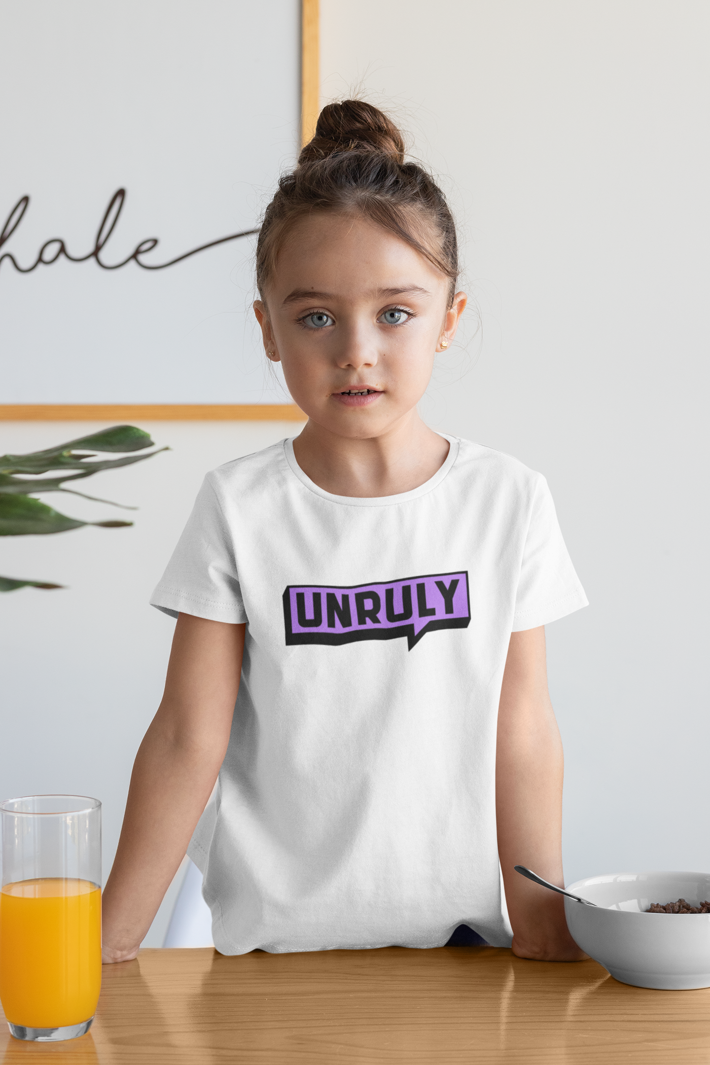 Kids UNRULY Tee - Purple Front Logo