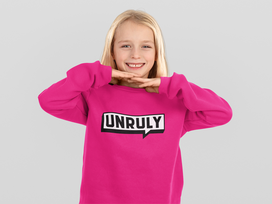 Kids UNRULY Sweatshirt - White Front Logo